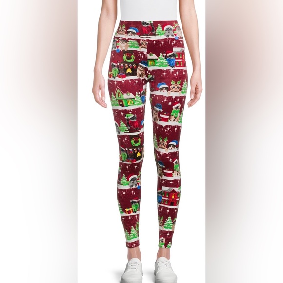 No Boundaries Pants - No Boundaries Christmas Velour Leggings